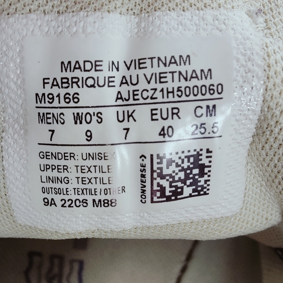 Converse Chuck Taylor All Star Black Canvas Low Sneakers, 7(M) 9(W) - Picture 12 of 13